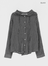 [MADE] Shrut Check Summer Loose Fit Hooded Shirt