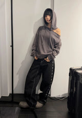 CUTTING EYELET HOODIE