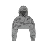 クロップダメージスウェットシャツ (GRAY)