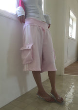 TRACK EYELET BERMUDA PANTS (3color)