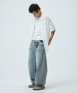RAW CUT KNIT HALF SHIRT