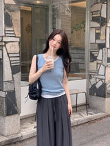 KJ Rib Basic Round Sleeveless (8color)