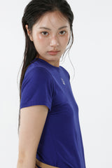 テンセルプティTシャツ_コバルト