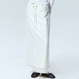 DOUBLE LAYERED H LINE MIDI SKIRT_CREAM