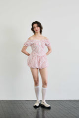 MINI HEART TWO WAY BLOUSE / WHITE