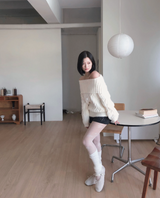 バスボムピュアファーオーバーオフニット