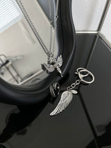 Celestial Feather Keychain
