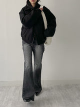 [unisex] 641 cat-washed bootcut denim pants