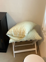 CLEAR CHECK PILLOW COVER