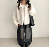 Cyan collar neck popgle short jacket 