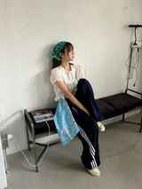 pintuck wide track pants 