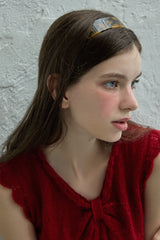 Ribbon sleeveless knit_red