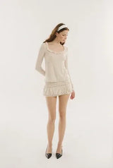 Jam shirring top - beige