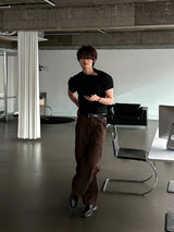 LMN Mille Curved Cargo Wide Pants (5 colors)