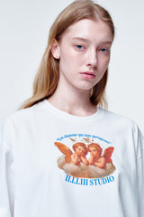 ルーズフィットTシャツ ツインエンジェル