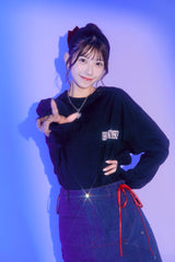 Collaboration Long-sleeved T-shirt - Ruby | 【Oshinoko】 × 60% 