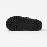Buckle Round-Toe Clogs Black