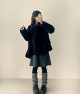 Pony Thick Belt Double High Neck Coat