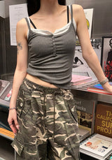 Button golgi layer sleeveless(6color)