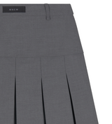 [mnem] loop pleated midi skirt (gray)