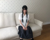マイトジャカード半袖ブラウス