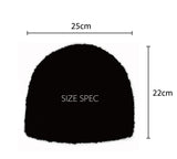 Ribbon Lettering Beanie - Brown