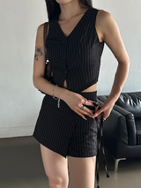 Stripe strap pants