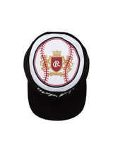 6CRAYON Flat Top Embroidered Corduroy Patchwork Baseball Cap