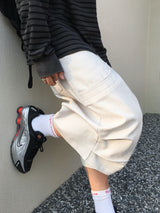 Maze Pintuck Bermuda Pants 3C