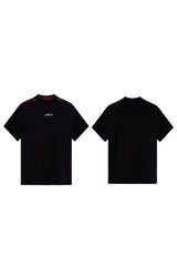 コントラストクルーネックTシャツ