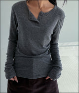 Attid layerd henry long sleeve
