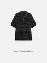Tod pigment stripe collar short sleeve 4C