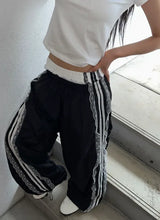 Nylon Lace-Up Track Pants [2 Colors]