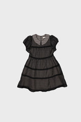ベイビードールドレス IN BLACK CHECK