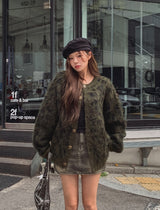 Referred Wool Round Cardigan