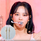 リボンアンドクリスタルドロップスピアス