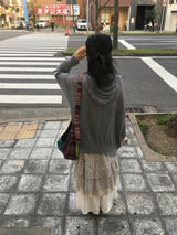 サマーニットフードジップアップ
