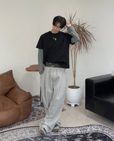 クロボーダーレイヤードTシャツ