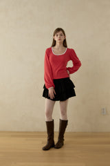 BASIC TIERED CORDU SKIRT