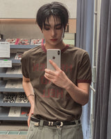 リンザー レタリング カラー マッチング ショート スリーブ Tシャツ