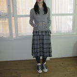 Double Layered Check Skirt