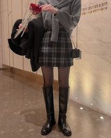 Checked mini skirt