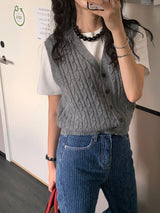 Dinker Twisted V-Knit Vest