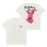[24SS] DOODLE FUZZY RABBIT SHORT SLEEVE T-SHIRT CREAM