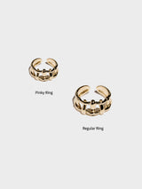 Multi Hash Tag Open Ring (Gold)