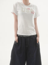 スターレタリングパッチ半袖Tシャツ -3C