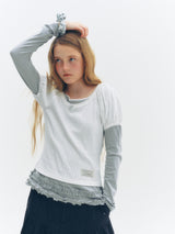 Double Frill T-shirt (Grey)