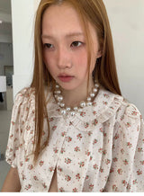 ビッグパール クロッシェ ネックレス