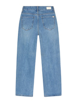 4TH REORDER LOOSE STRAIGHT FIT BLUE DENIM PANTS code 18100