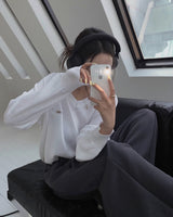 [MADE] Silhouette, summer V-neck loose fit knit